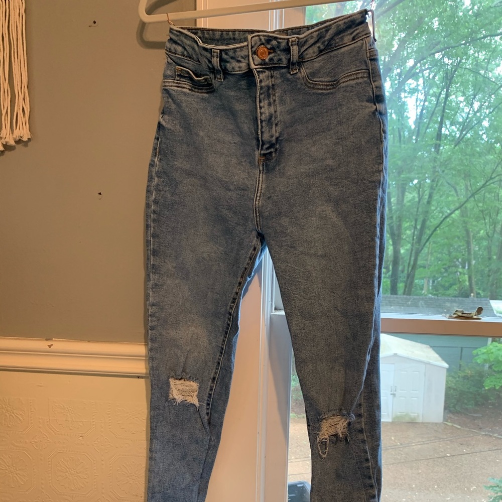 High waist Tall jeans - frayed hem